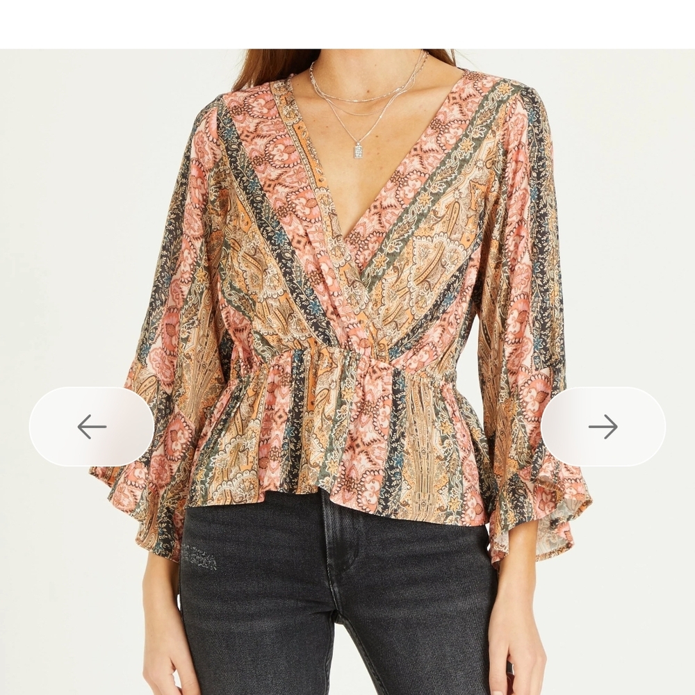 Women's Multicolor Paisley Blouse